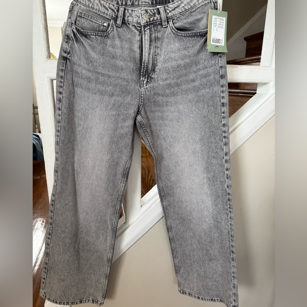 H&M black stone wash jeans